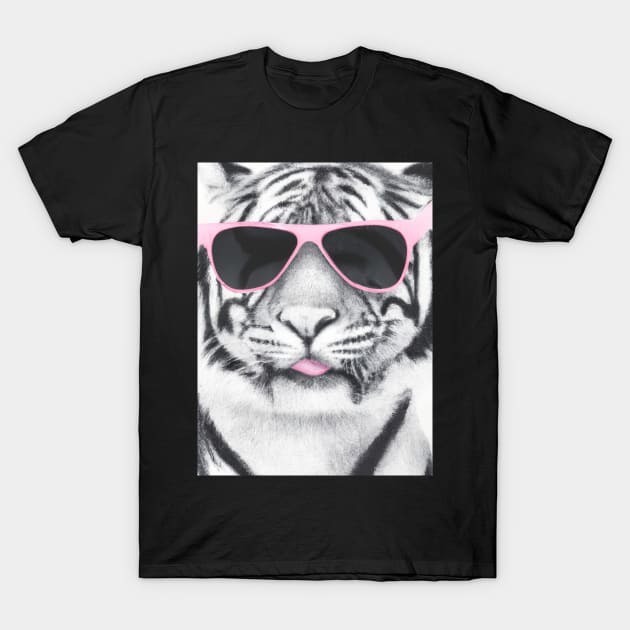 Tiger With Glasses T-Shirt by Catchy Phase